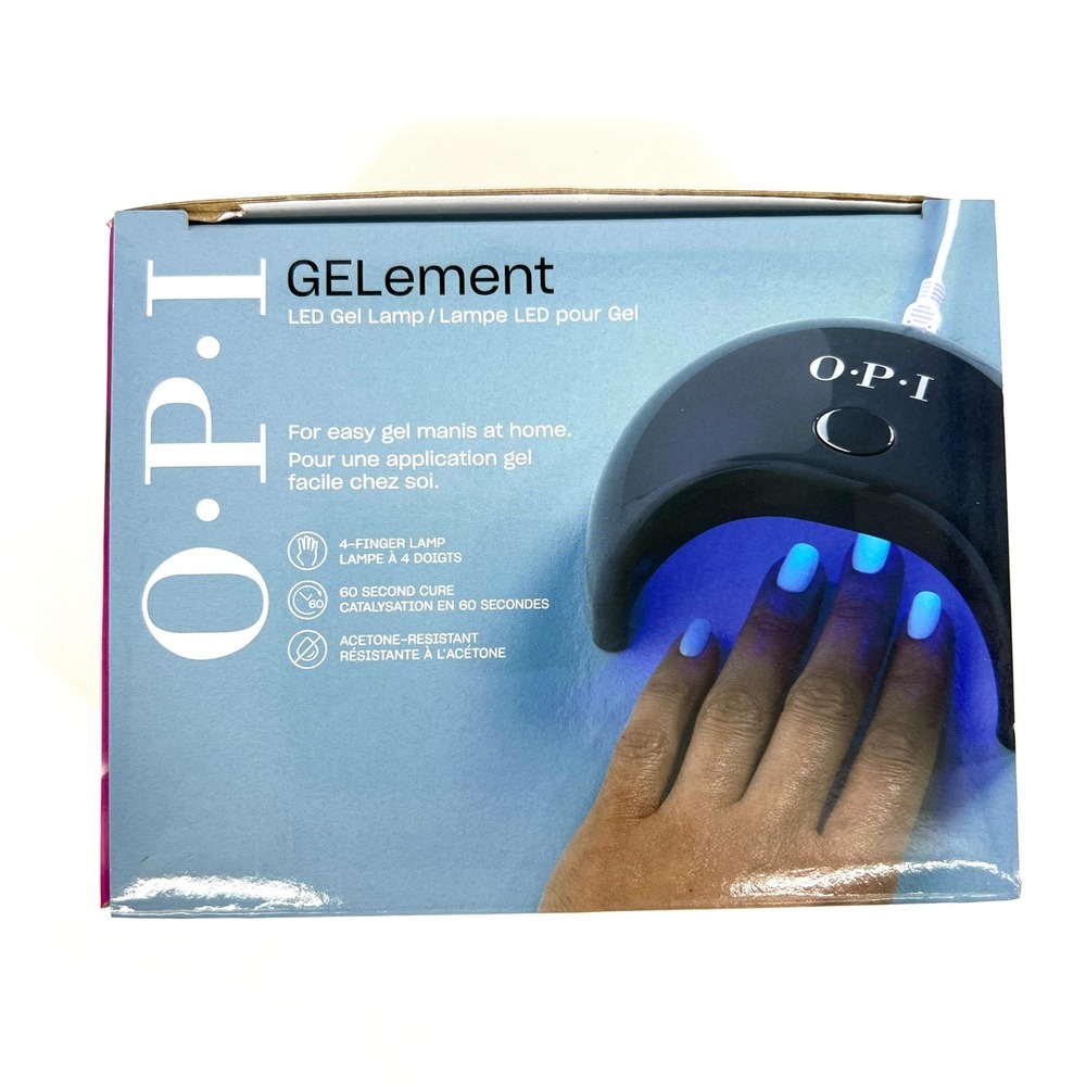 OPI GEElement LED Gel Lamp Black 4-Finger 60 Second Cure Professional Manicure